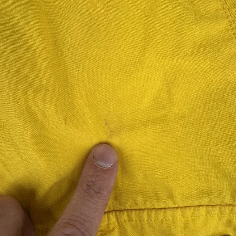 Ralph Lauren Women Medium Vest Hooded Yellow‎ Windbreaker Lined Vintage Rare - Picture 7 of 14